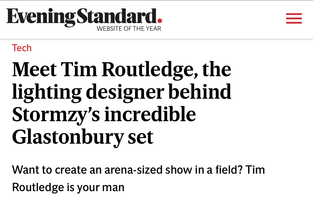 Want to create an arena-sized show in a field? Tim Routledge is your man 